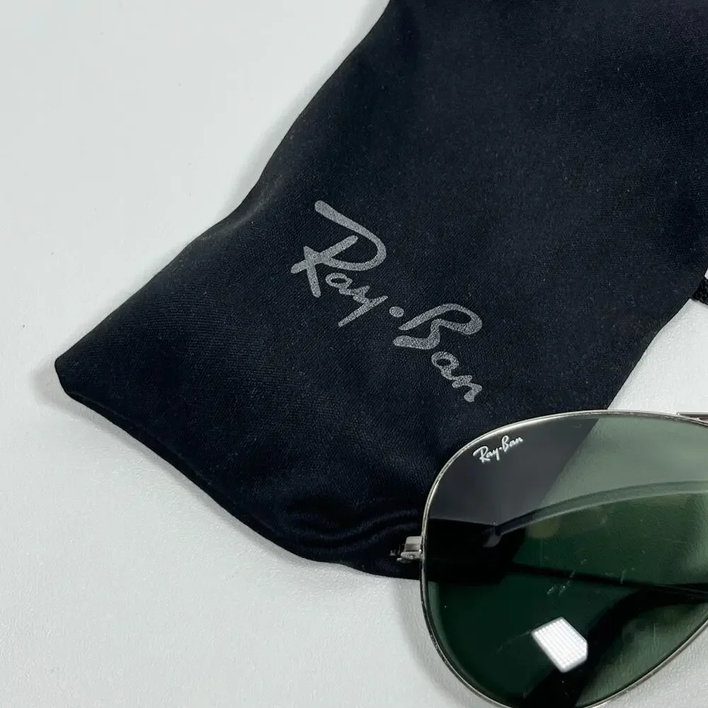 RAY BAN Sunglasses Metal Aviator Gray Full Frame RB3025 W0879 58-14 Green